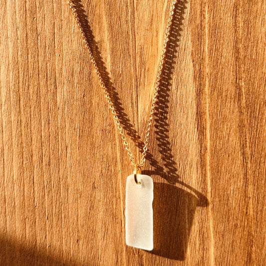 siren necklace - pale aqua