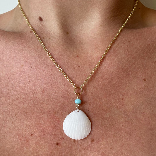 abaco necklace - white and opal