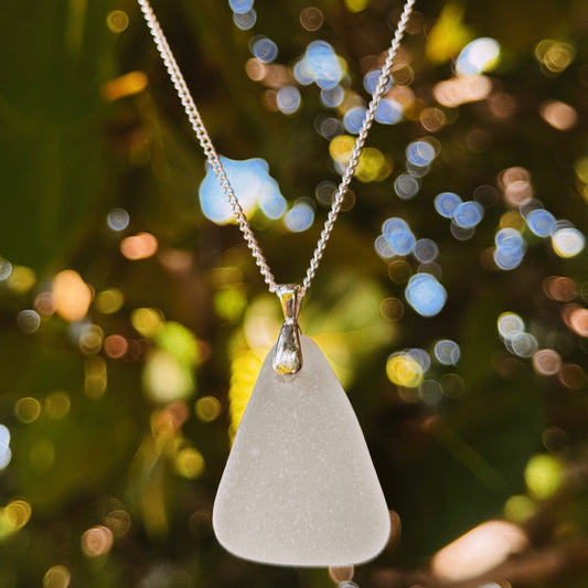 large seaglass pendant necklace