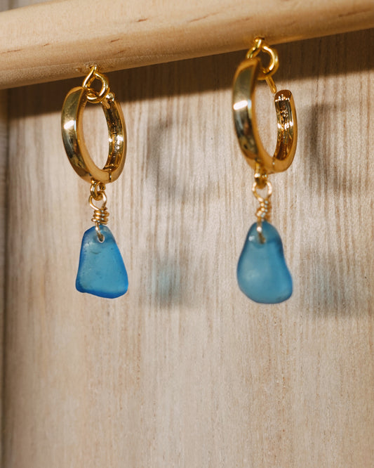 blue seaglass huggies