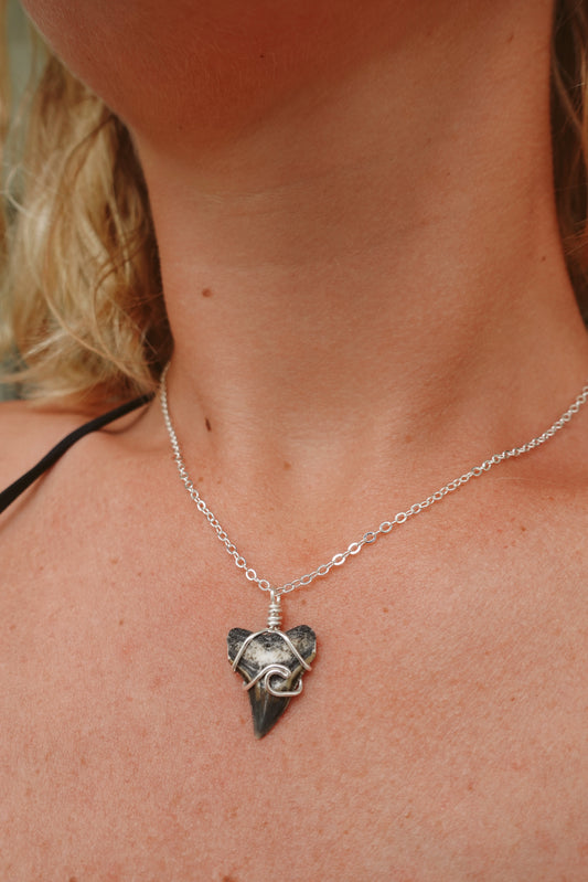 Silver Bull Wave Necklace