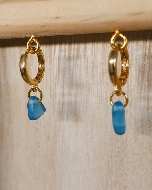 mini seaglass huggies