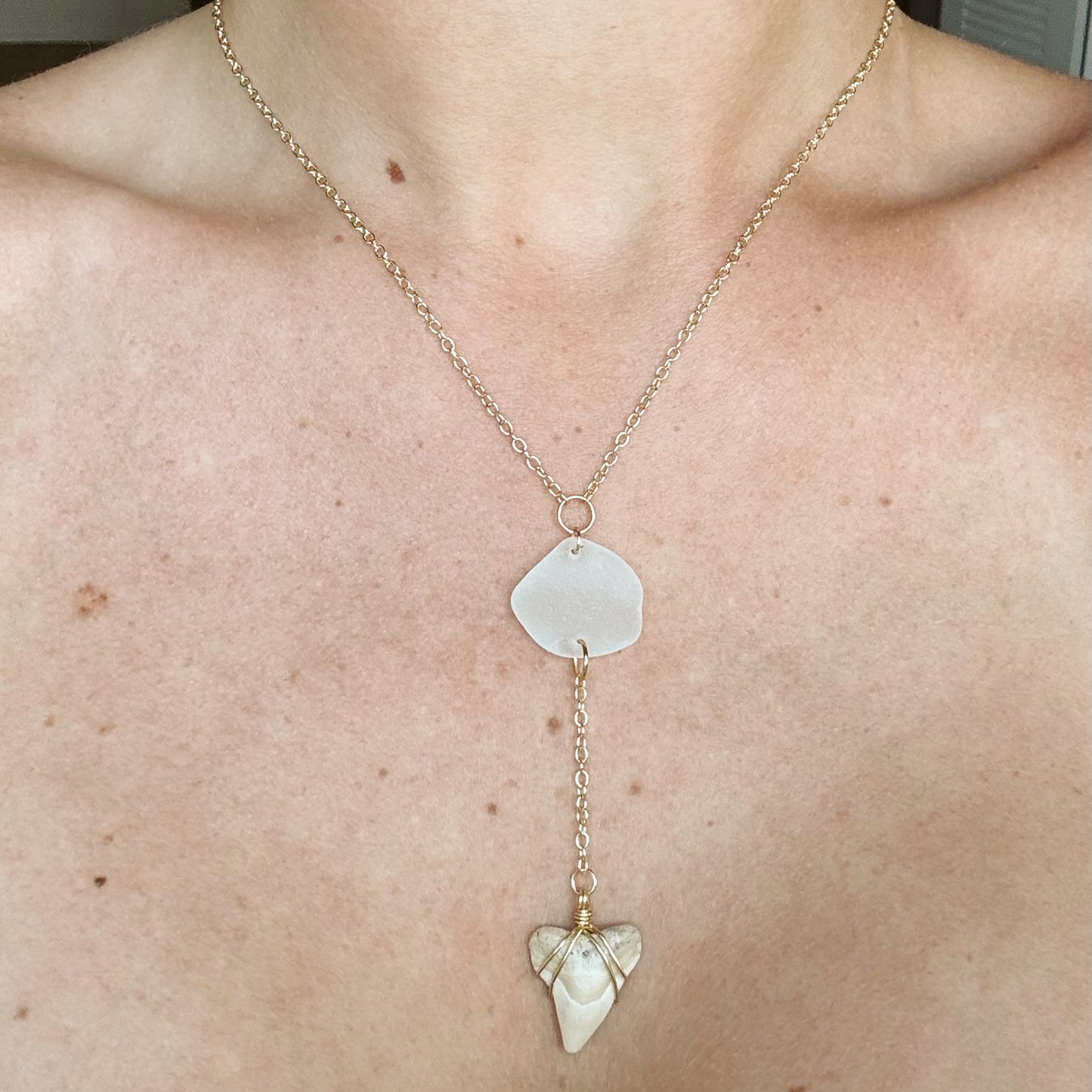sirena necklace - light aqua