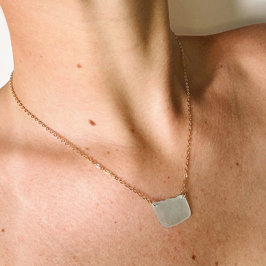 tideline necklace - light blue