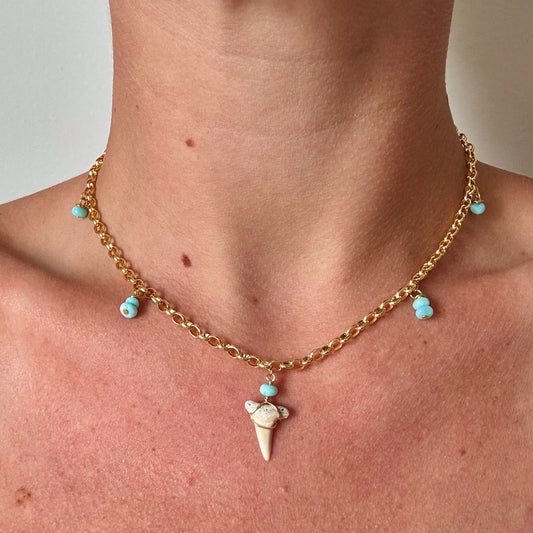 lemon and opal charm necklace