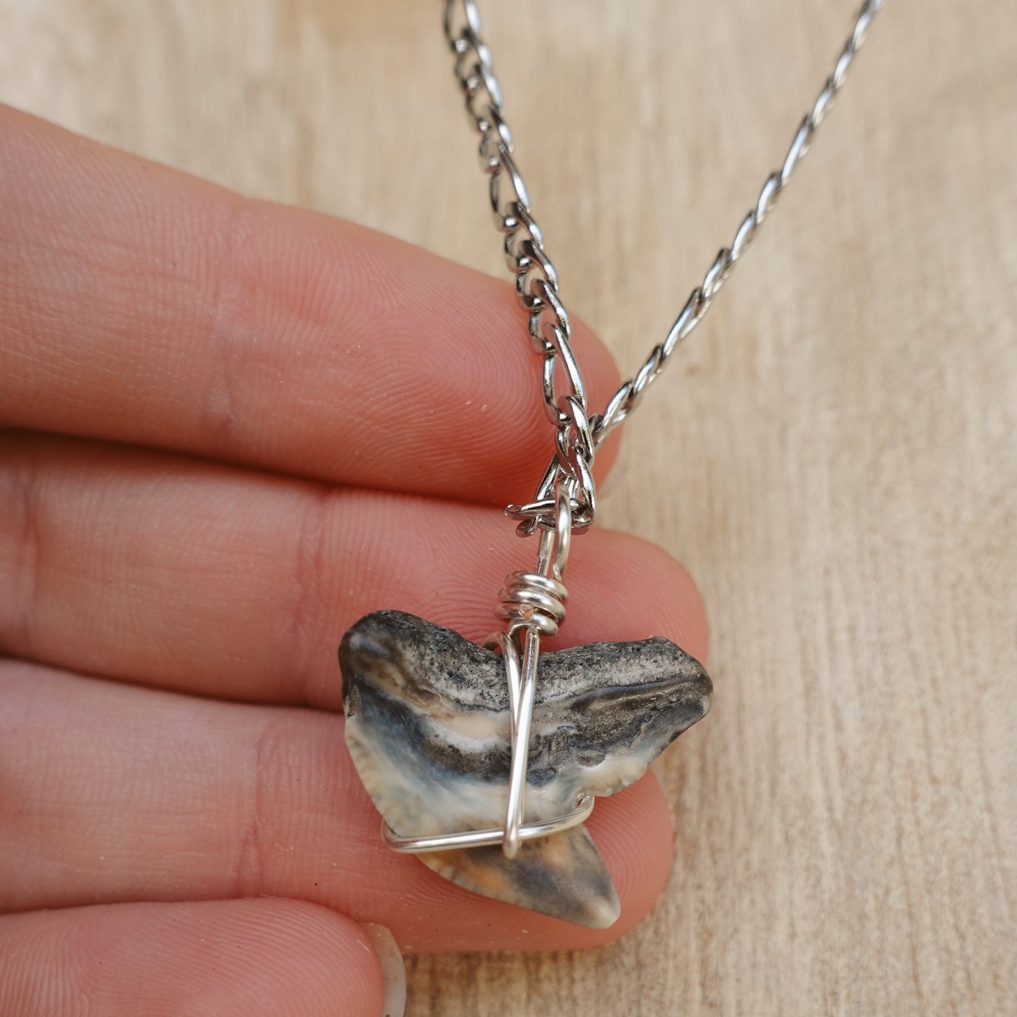 men’s tiger shark necklace