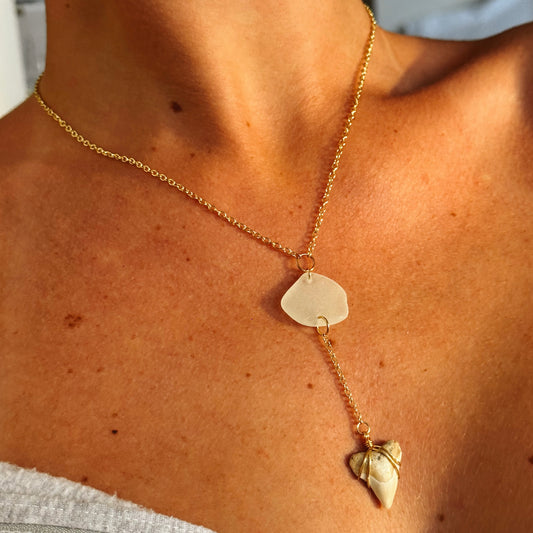 sirena necklace - light aqua