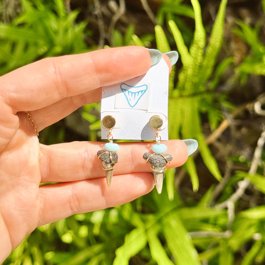 opal and sand tiger studs