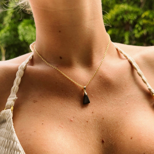 pirate glass pendant necklace