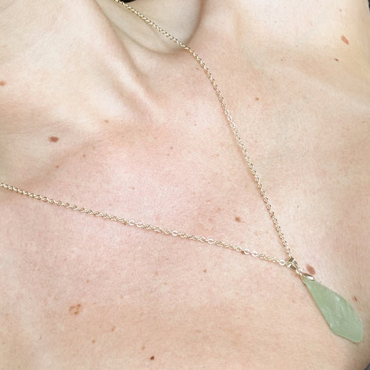 siren necklace - sage green