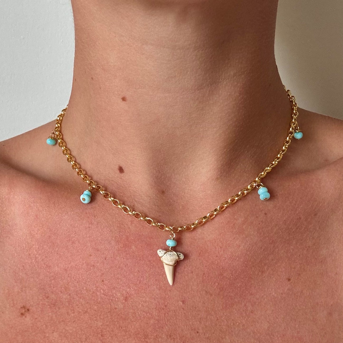 lemon and opal charm necklace