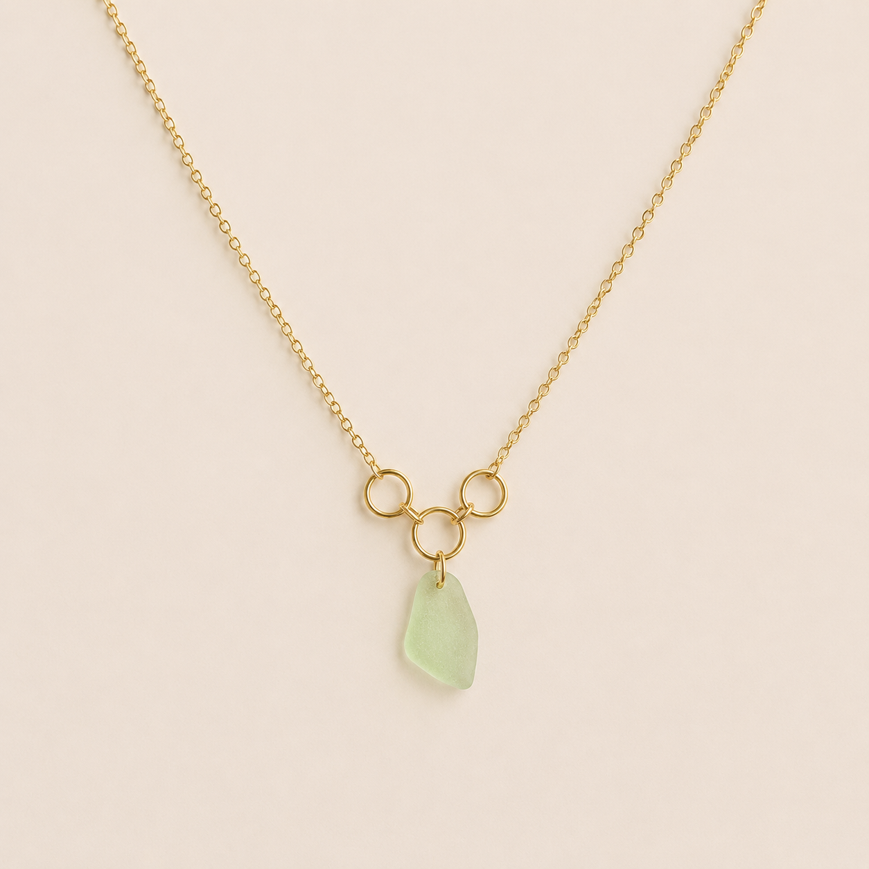 sea glass bubble necklace