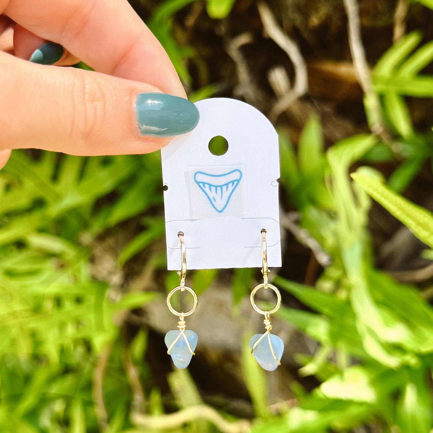 salty earrings - periwinkle