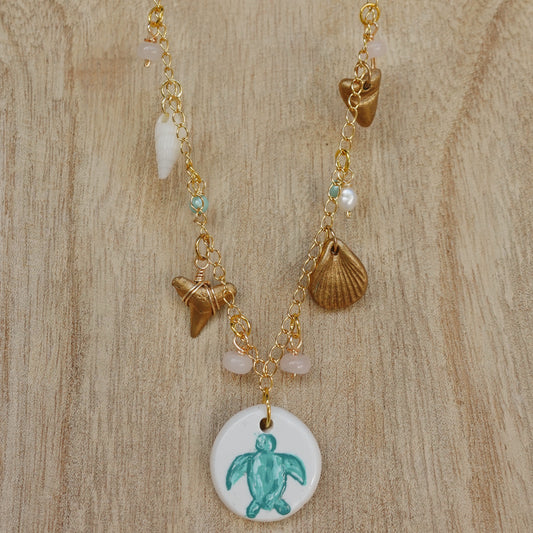 sea turtle charm necklace