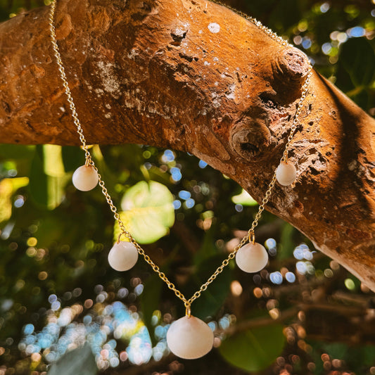 seashell charm necklace