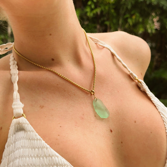 mariner necklace - sea glass