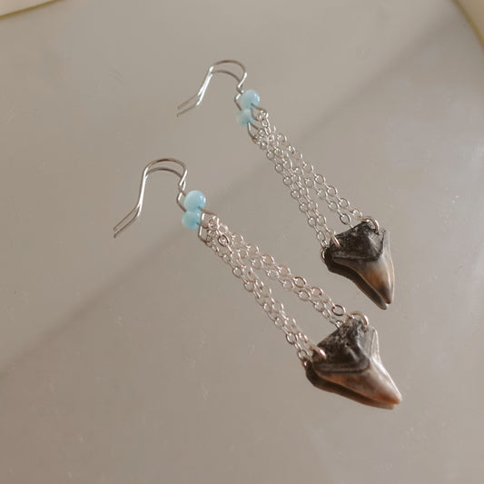bull shark hanger earrings