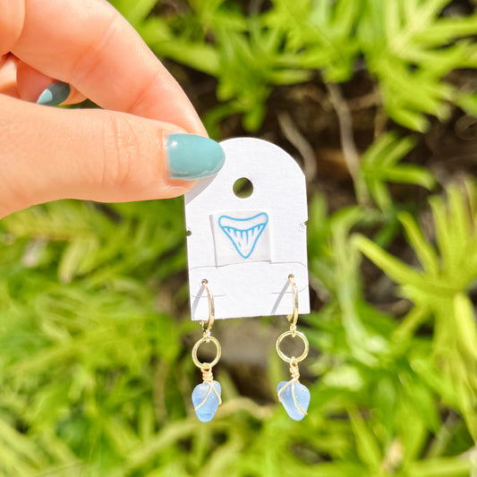 salty earrings - periwinkle