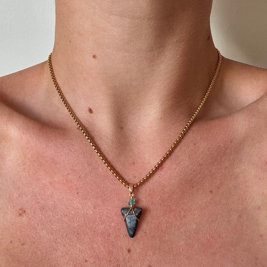 mariner necklace - fossil great white