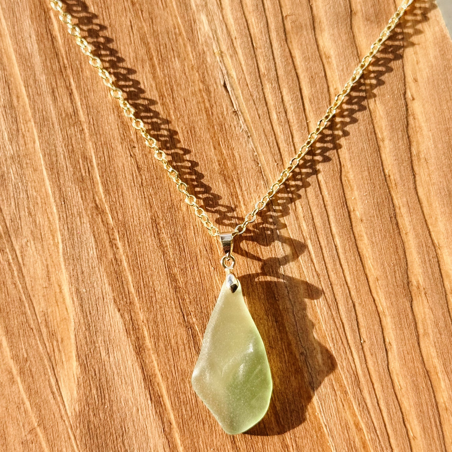 siren necklace - sage green