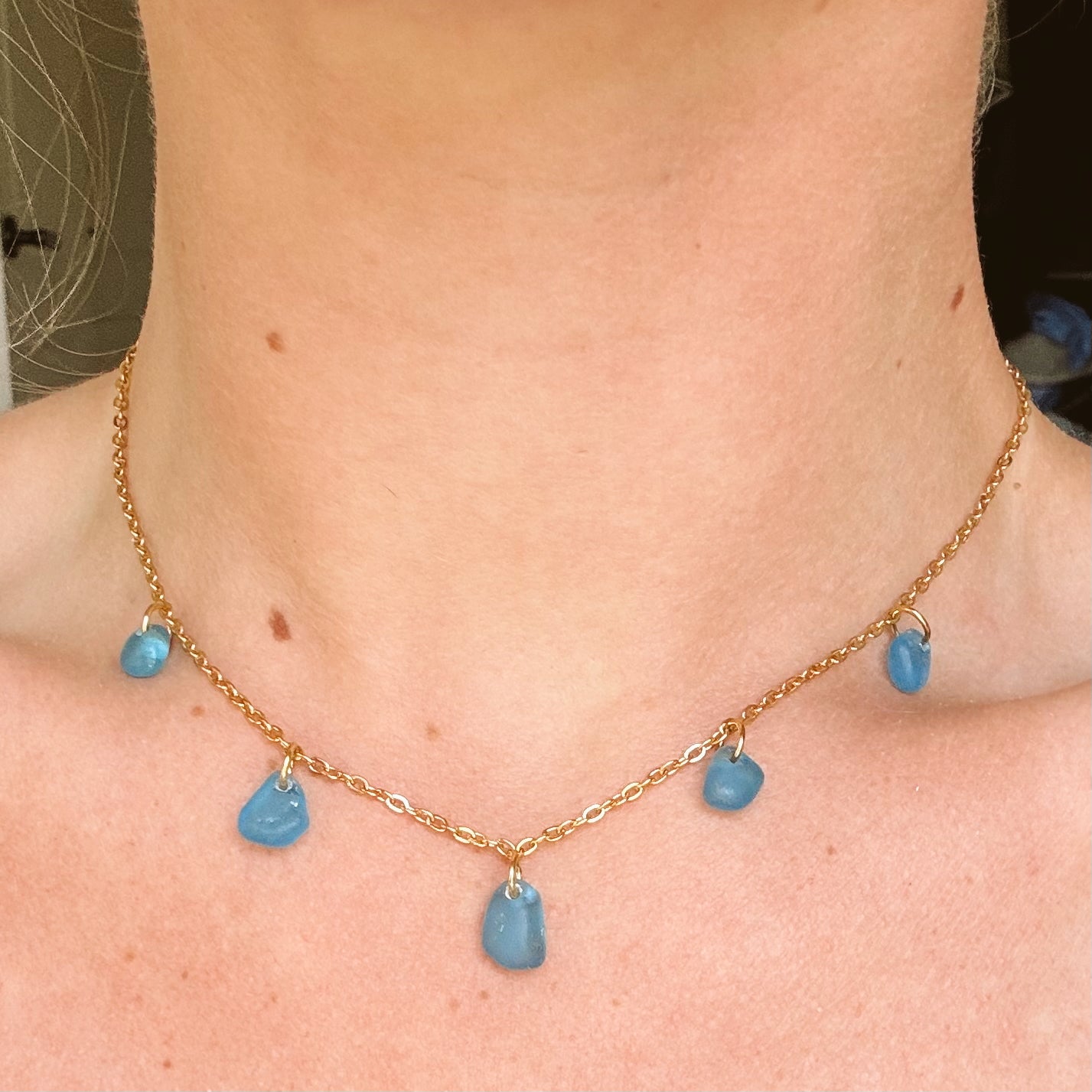 sea breeze necklace - blue