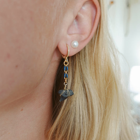 fossil bull enamel earrings