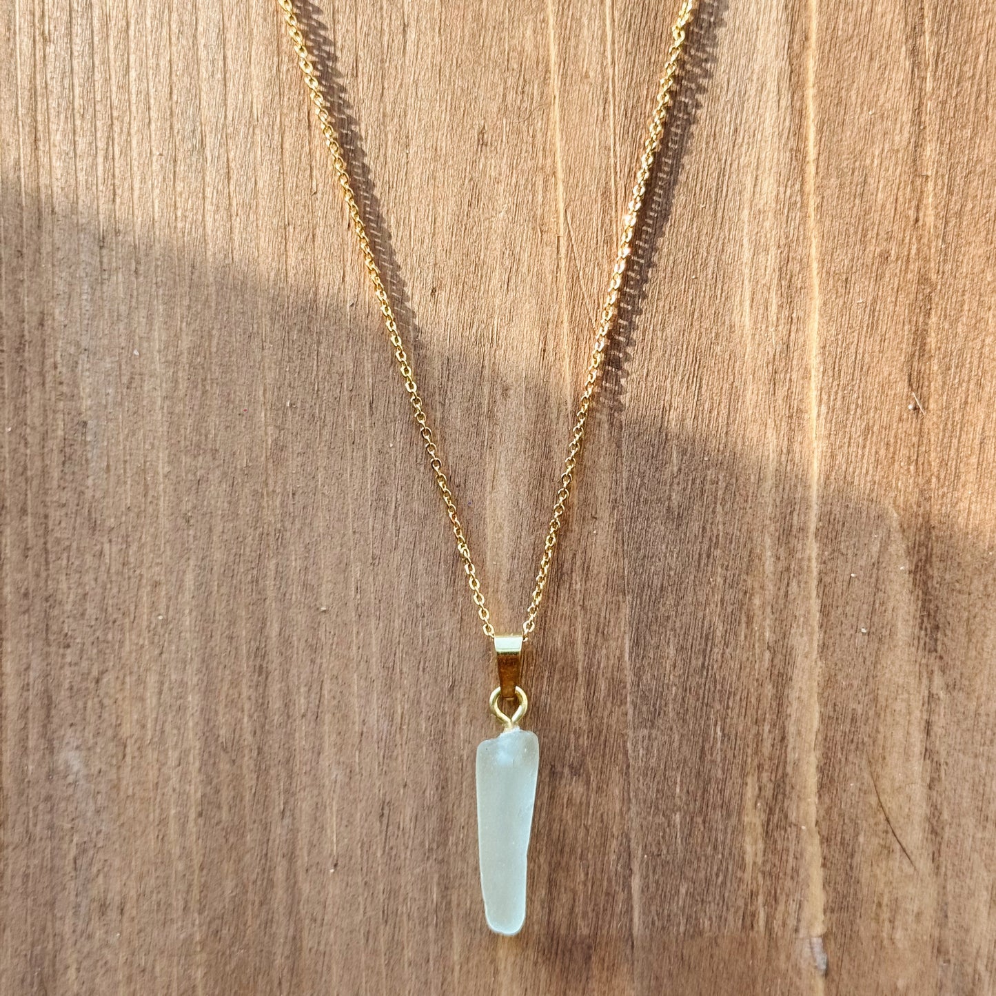 siren necklace - light blue