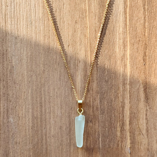 siren necklace - light blue