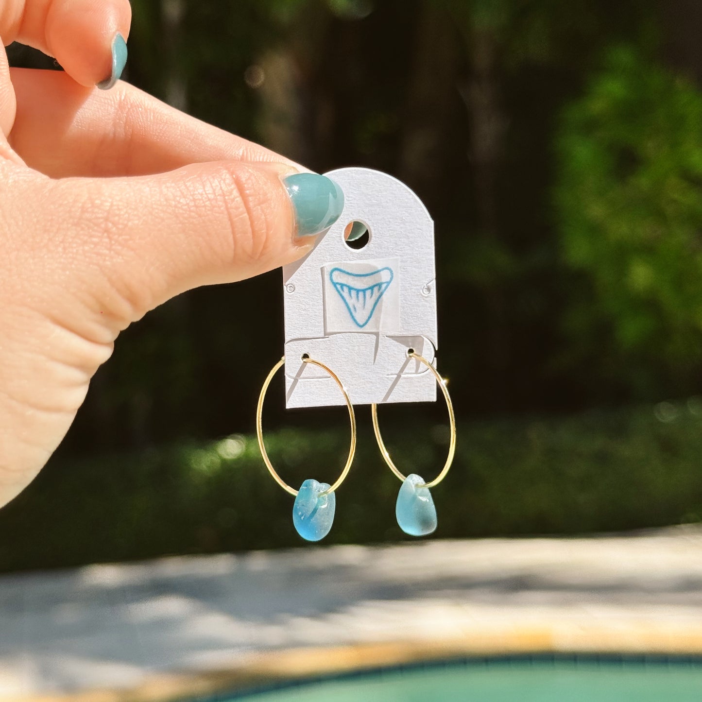 treasure hoops - teal