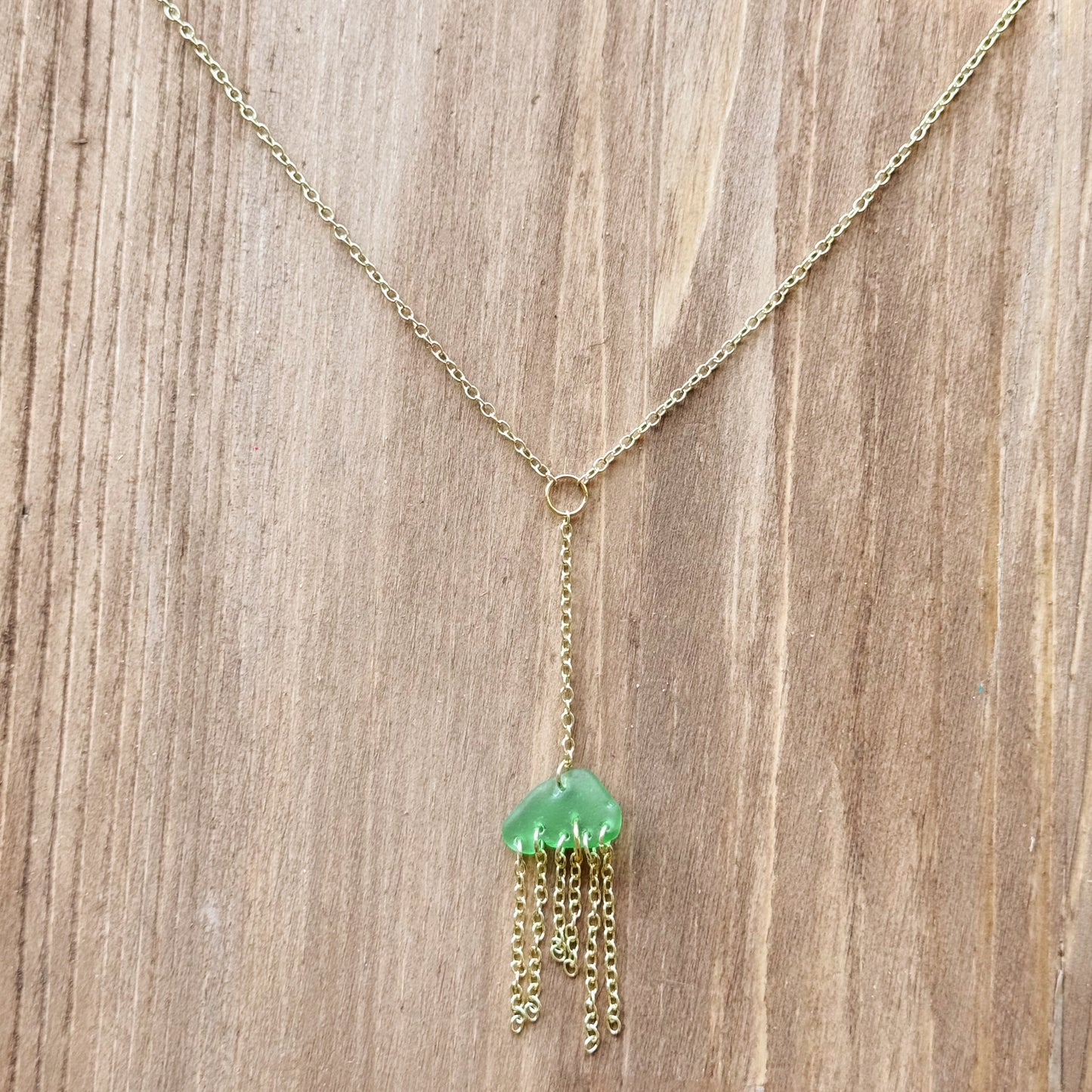 sea glass jellyfish necklace