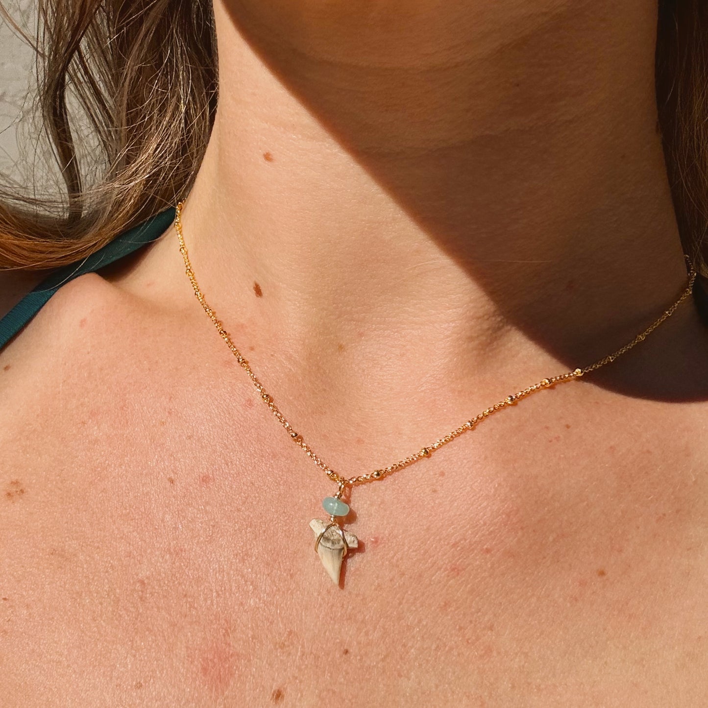 dainty hammerhead satellite necklace