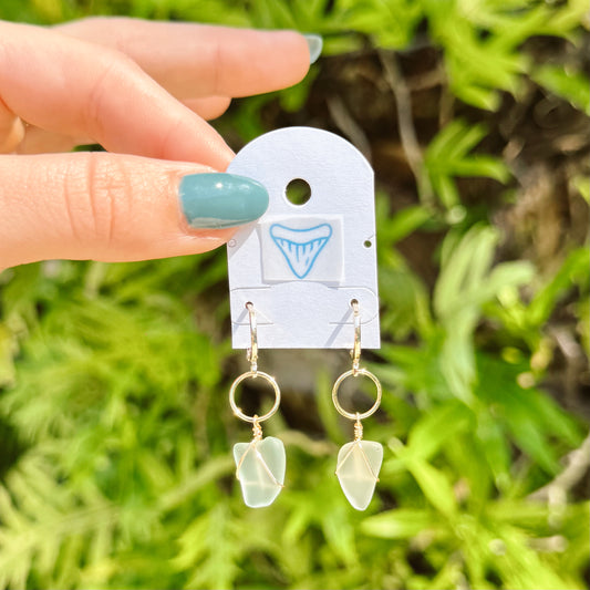 salty earrings - seafoam