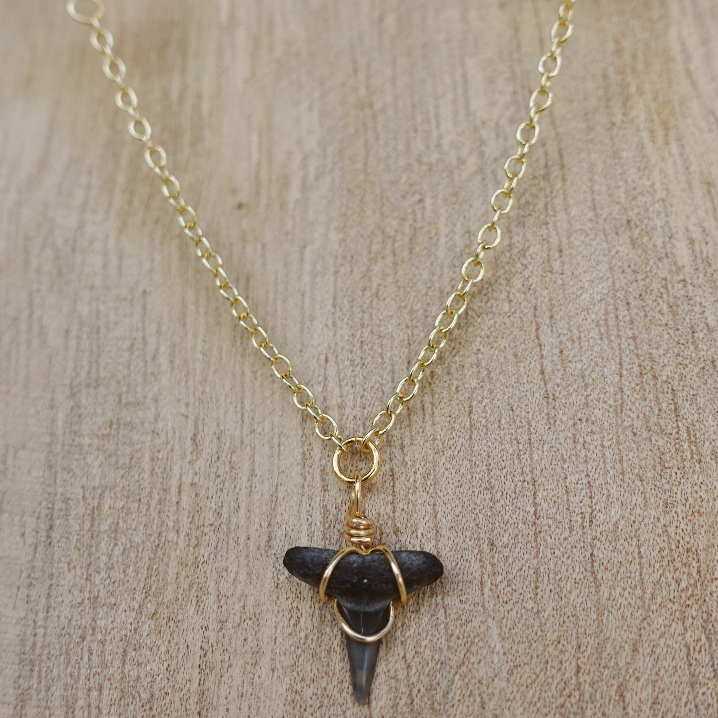 pearl chain lemon shark necklace
