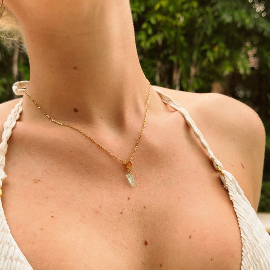 odyssey necklace - aqua sea glass