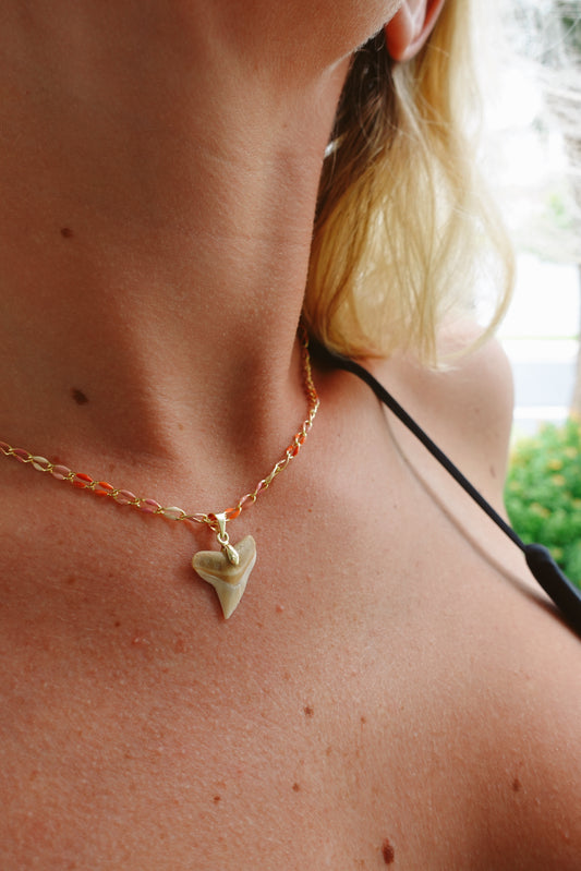 White Bull Enamel Necklace