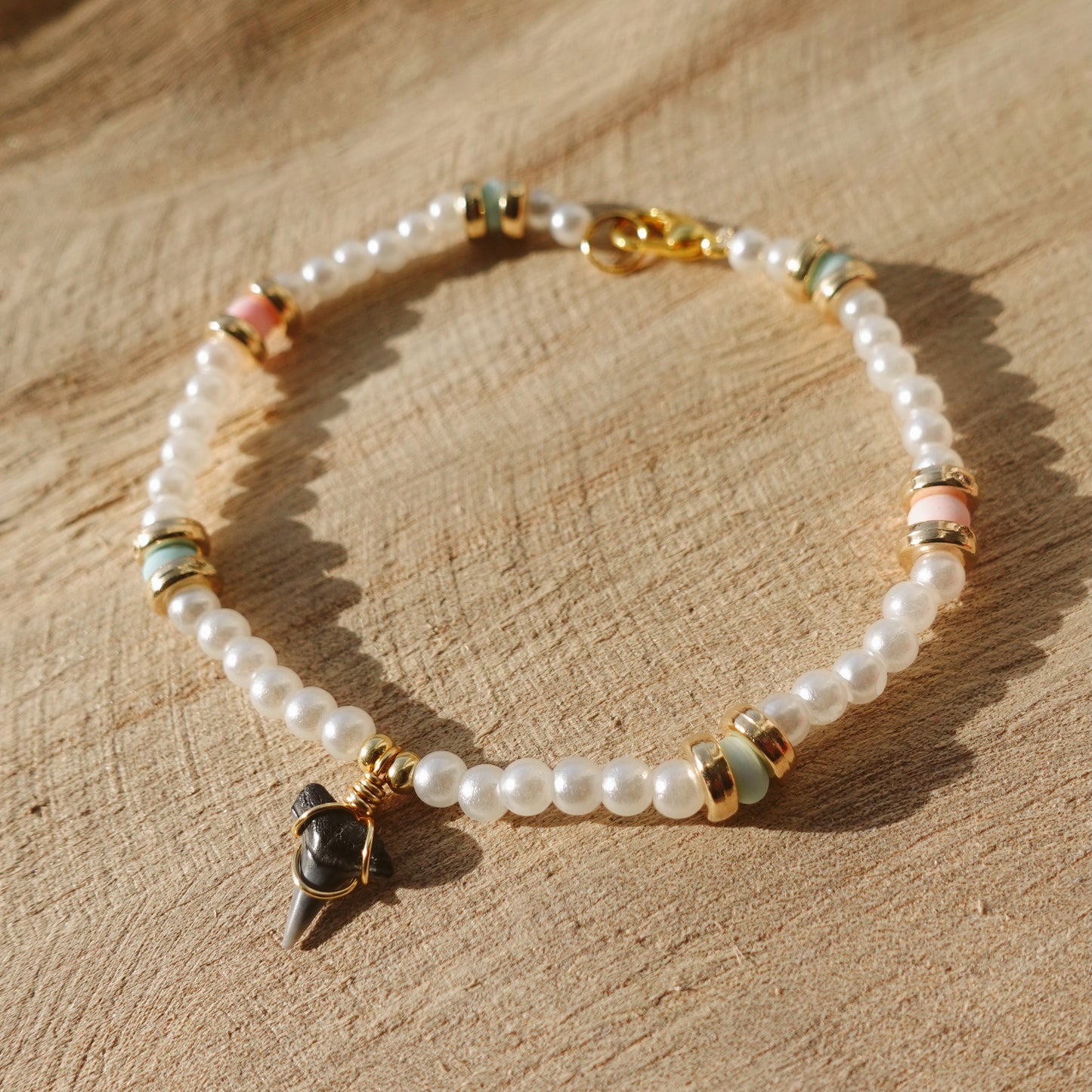 baby tooth bracelet - pearl multi