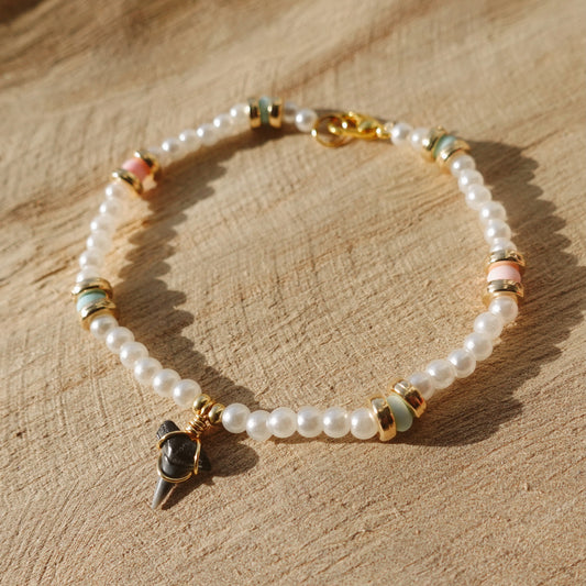 baby tooth bracelet - pearl multi