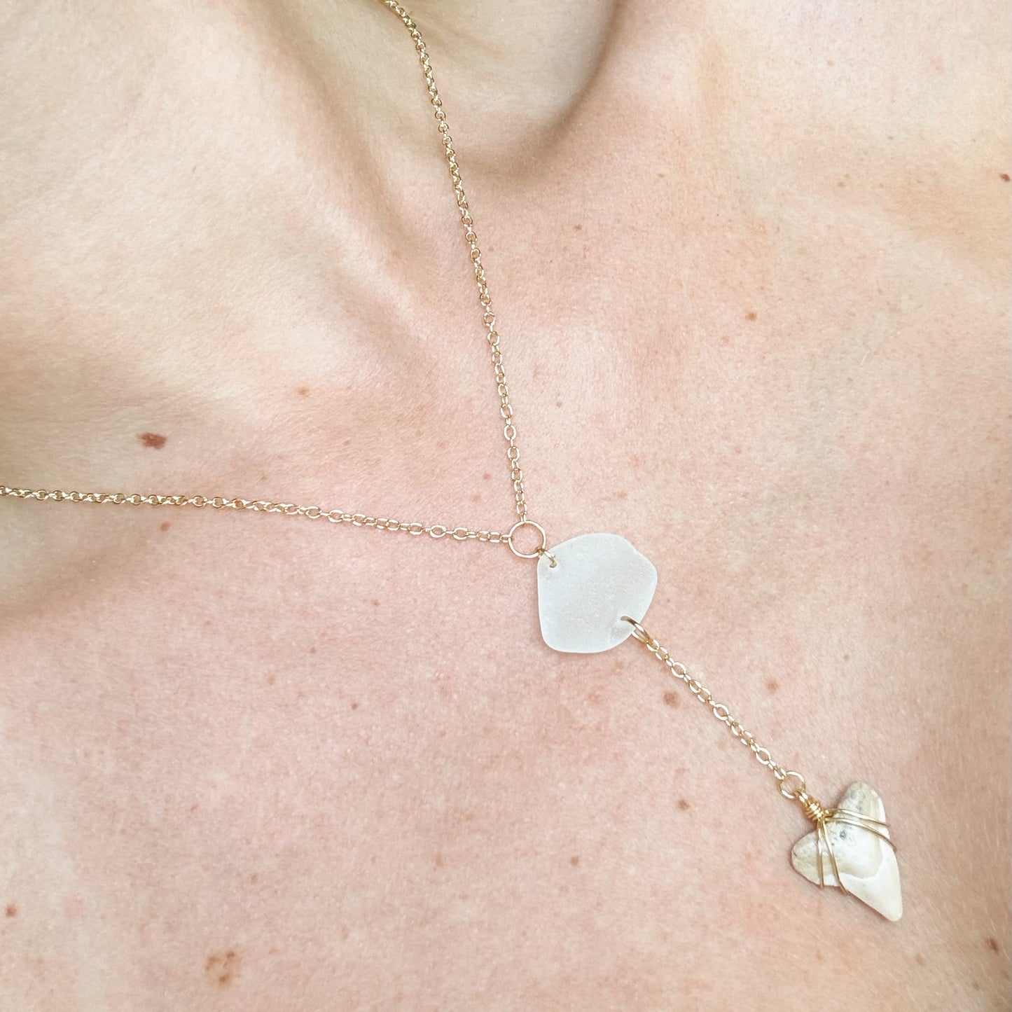 sirena necklace - light aqua