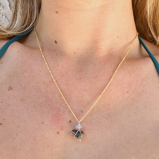 dainty hammerhead satellite necklace