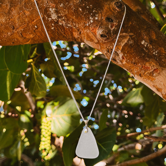 large seaglass pendant necklace