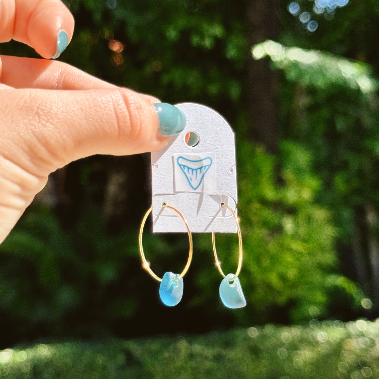 treasure hoops - teal