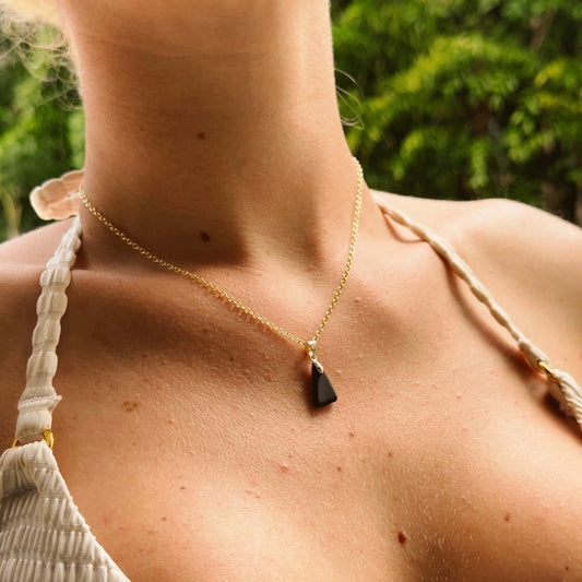 pirate glass pendant necklace
