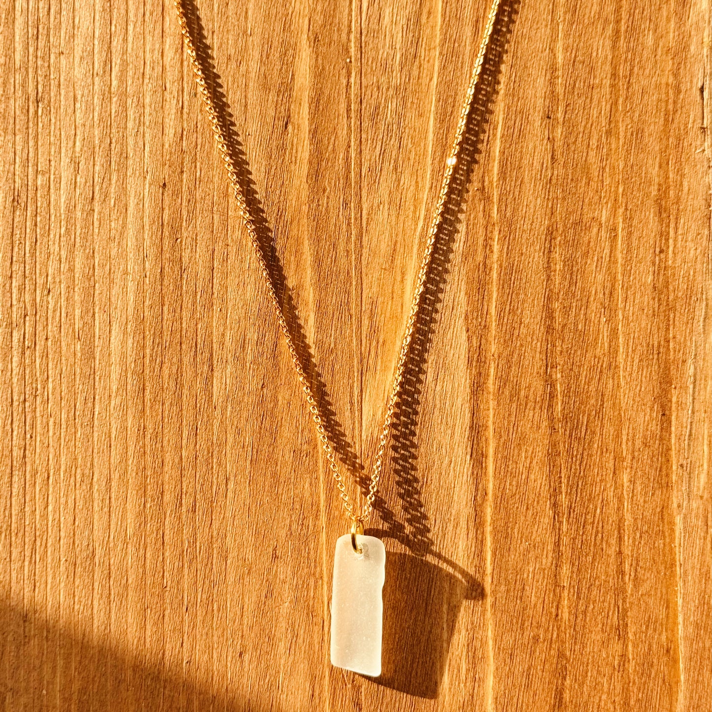siren necklace - pale aqua