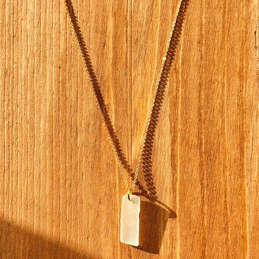 siren necklace - pale aqua