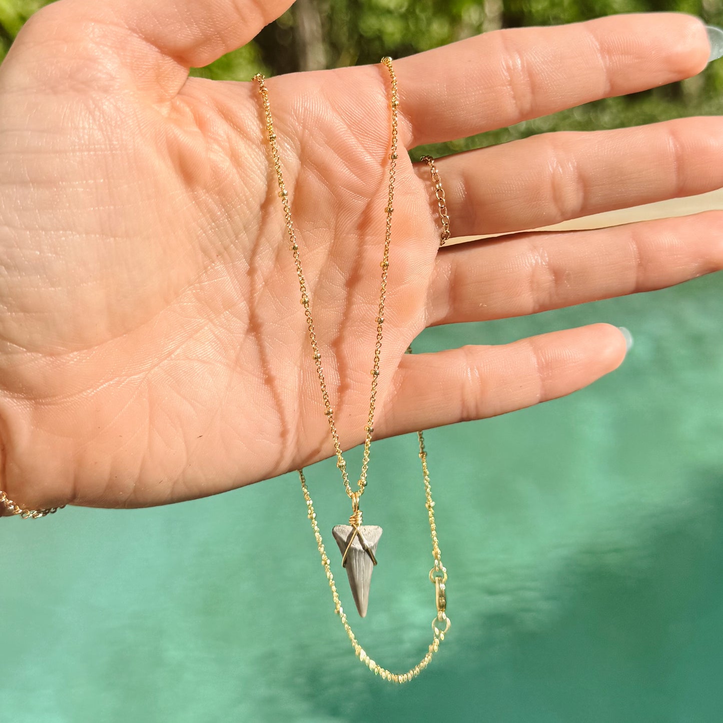 lower great white satellite necklace