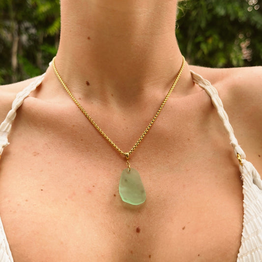 mariner necklace - sea glass