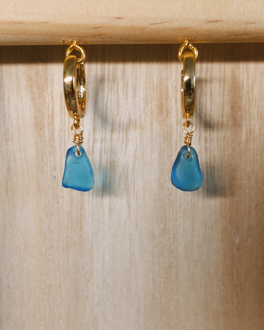 blue seaglass huggies