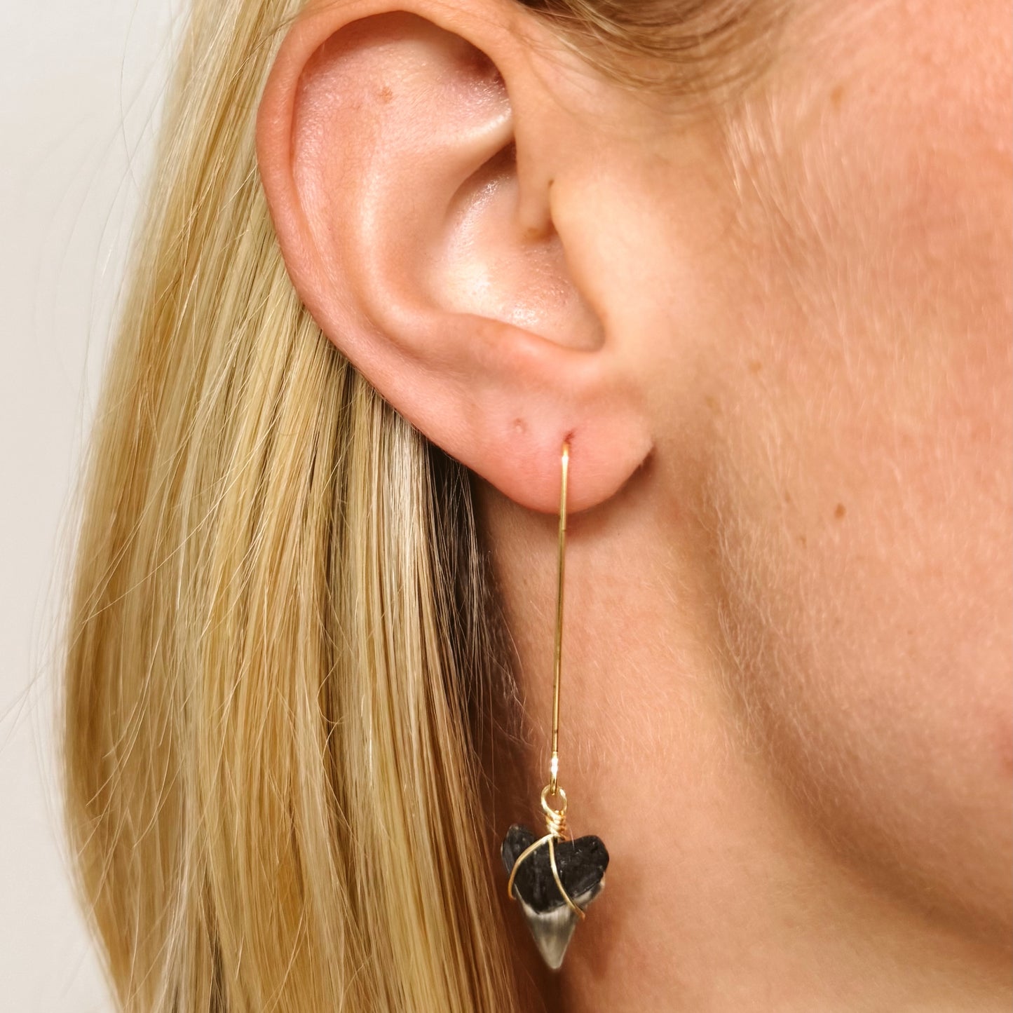 bull shark hanger earrings