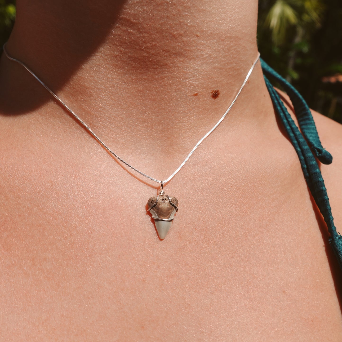 sterling silver bullshark necklace