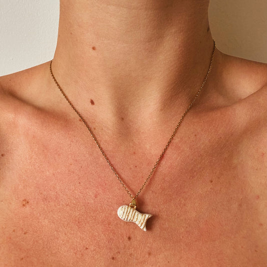 fishy charm necklace